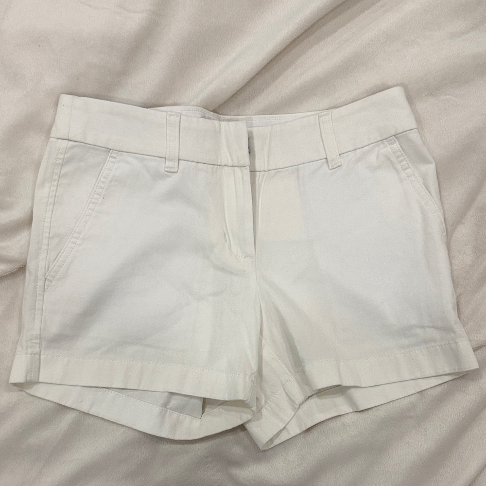 Jcrew Classic White Women's Stretch Cotton Shorts